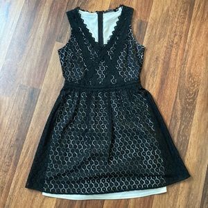 ModCloth Black and white layer dress